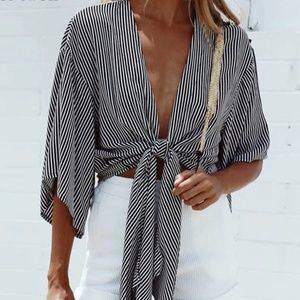 🆕 Crop Top Shirt, Sexy Deep V Neck